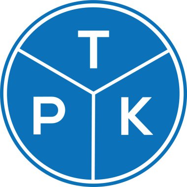 Beyaz arkaplanda TPK harf logosu tasarımı. TPK yaratıcı harflerin baş harfleri logo kavramı. TPK harf tasarımı.