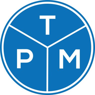 Beyaz arka planda TPM mektup logosu tasarımı. TPM yaratıcı harflerin baş harfleri logo kavramı. TPM harf tasarımı.
