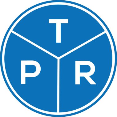 Beyaz arka planda TPR mektup logosu tasarımı. TPR yaratıcı harflerin baş harfleri logo kavramı. TPR harf tasarımı.