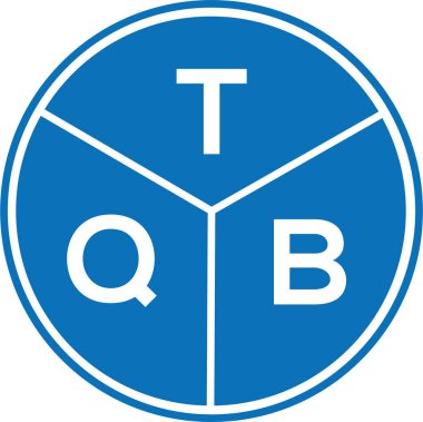 Beyaz arka planda TQB harfi logo tasarımı. TQB yaratıcı harflerin baş harfleri logo kavramı. TQB harf tasarımı.