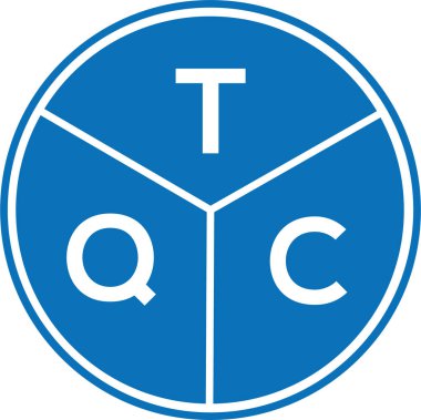 Beyaz arka planda TQC harf logosu tasarımı. TQC yaratıcı harflerin baş harfleri logo kavramı. TQC harf tasarımı.