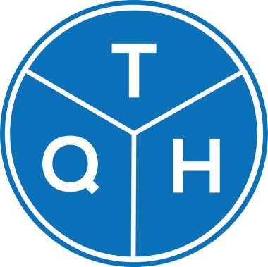 Beyaz arkaplanda TQH harf logosu tasarımı. TQH yaratıcı harflerin baş harfleri logo kavramı. TQH harf tasarımı.