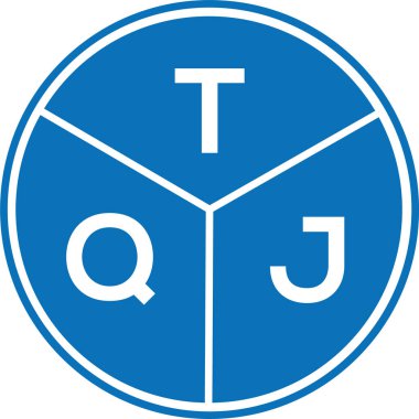 Beyaz arka planda TQJ harf logosu tasarımı. TQJ yaratıcı harflerin baş harfleri logo kavramı. TQJ harf tasarımı.