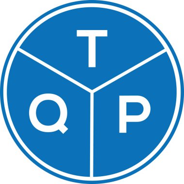 Beyaz arkaplanda TQP harf logosu tasarımı. TQP yaratıcı harflerin baş harfleri logo kavramı. TQP harf tasarımı.