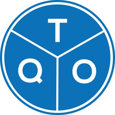Beyaz arka planda TQO harf logosu tasarımı. İKO yaratıcı harflerin baş harfleri logo konsepti. TQO harf tasarımı.