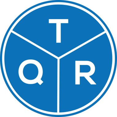 Beyaz arka planda TQR harf logosu tasarımı. TQR yaratıcı harflerin baş harfleri logo kavramı. TQR harf tasarımı.