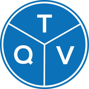 Beyaz arkaplanda TQV harf logosu tasarımı. TQV yaratıcı harflerin baş harfleri logo kavramı. TQV harf tasarımı.
