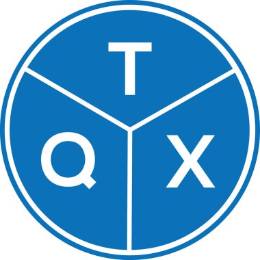 Beyaz arkaplanda TQX harf logosu tasarımı. TQX yaratıcı harflerin baş harfleri logo kavramı. TQX harf tasarımı.