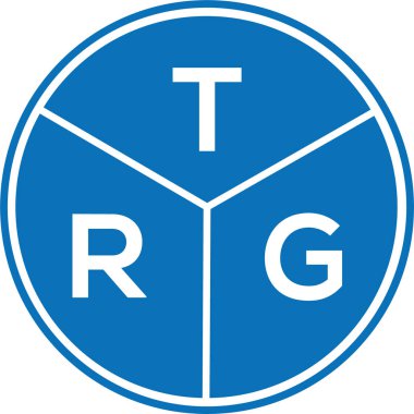 Beyaz arkaplanda TRG harfi logo tasarımı. TRG yaratıcı harflerin baş harfleri logo kavramı. TRG harf tasarımı.