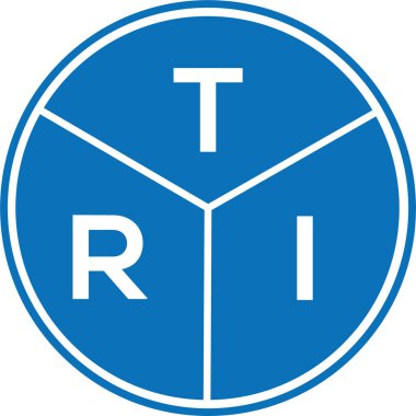 Beyaz arka planda TRI harf logosu tasarımı. TRI yaratıcı harf logosu konsepti. TRI harf tasarımı.