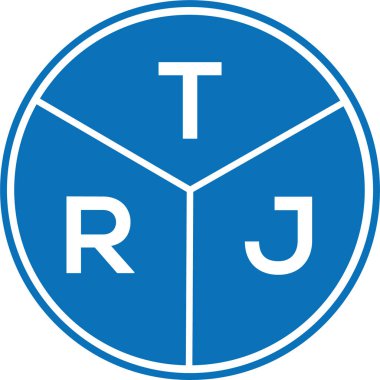 Beyaz arkaplanda TRJ harfi logo tasarımı. TRJ yaratıcı harflerin baş harfleri logo kavramı. TRJ harf tasarımı.