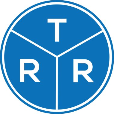 Beyaz arkaplanda TRR harf logosu tasarımı. TRR yaratıcı harflerin baş harfleri logo kavramı. TRR harf tasarımı.