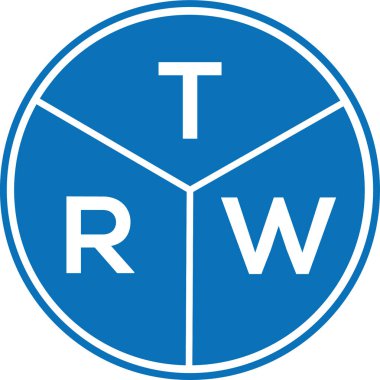 Beyaz arkaplanda TRW harf logosu tasarımı. TRW yaratıcı harflerin baş harfleri logo kavramı. TRW harf tasarımı.