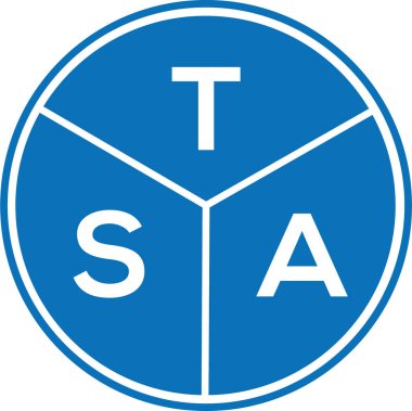 Beyaz arka planda TSA harf logosu tasarımı. TSA yaratıcı harflerin baş harfleri logo konsepti. TSA harf tasarımı.