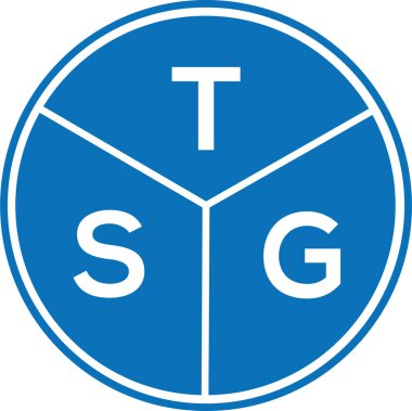 Beyaz arkaplanda TSG harf logosu tasarımı. TSG yaratıcı harflerin baş harfleri logo kavramı. TSG harf tasarımı.