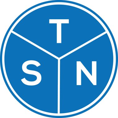 Beyaz arka planda TSN harf logosu tasarımı. TSN yaratıcı harflerin baş harfleri logo kavramı. TSN harf tasarımı.