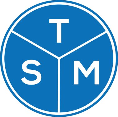Beyaz arkaplanda TSM harf logosu tasarımı. TSM yaratıcı harflerin baş harfleri logo kavramı. TSM harf tasarımı.