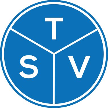 Beyaz arka planda TSV harf logosu tasarımı. TSV yaratıcı harflerin baş harfleri logo kavramı. TSV harf tasarımı.