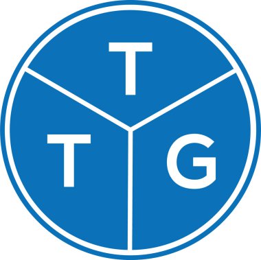 Beyaz arkaplanda TTG harfi logo tasarımı. TTG yaratıcı harflerin baş harfleri logo kavramı. TTG harf tasarımı.