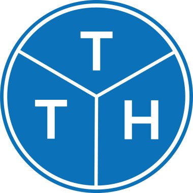 Beyaz arkaplanda TTH harf logosu tasarımı. TTH yaratıcı harflerin baş harfleri logo kavramı. TTH harf tasarımı.