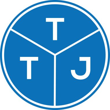 Beyaz arka planda TTJ harfi logo tasarımı. TTJ yaratıcı harflerin baş harfleri logo kavramı. TTJ harf tasarımı.