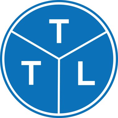 Beyaz arkaplanda TTL harf logosu tasarımı. TTL yaratıcı harfler logosu konsepti. TTL harf tasarımı.