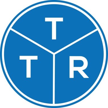 Beyaz arkaplanda TTR harfi logo tasarımı. TTR yaratıcı harflerin baş harfleri logo kavramı. TTR harf tasarımı.