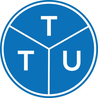 Beyaz arka planda TTU harf logosu tasarımı. TTU yaratıcı harf logosu konsepti. TTU harf tasarımı.