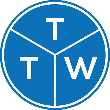 Beyaz arkaplanda TTW harf logosu tasarımı. TTW yaratıcı harflerin baş harfleri logo kavramı. TTW harf tasarımı.