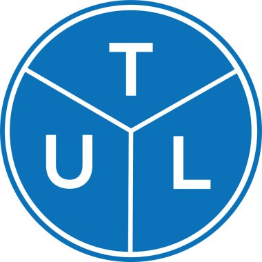Beyaz arkaplanda TUL harf logosu tasarımı. TUL yaratıcı harflerin baş harfleri logo kavramı. TUL harf tasarımı.