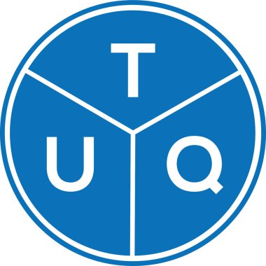 Beyaz arka planda TUQ harfi logo tasarımı. TUQ yaratıcı harflerin baş harfleri logo kavramı. TUQ harf tasarımı.