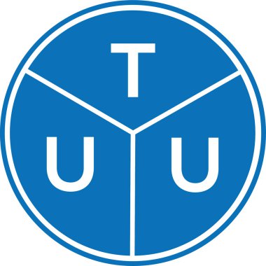 Beyaz arka planda TUU harf logosu tasarımı. TUU yaratıcı harf logosu konsepti. TUU harf tasarımı.