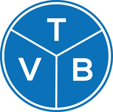 Beyaz arka planda TVB harf logosu tasarımı. TVB yaratıcı harflerin baş harfleri logo kavramı. TVB harf tasarımı.