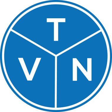 Beyaz arka planda TVN harf logosu tasarımı. TVN yaratıcı harflerin baş harfleri logo kavramı. TVN harf tasarımı.