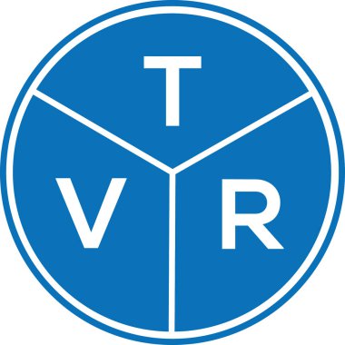 Beyaz arka planda TVR harf logosu tasarımı. TVR yaratıcı harflerin baş harfleri logo kavramı. TVR harf tasarımı.