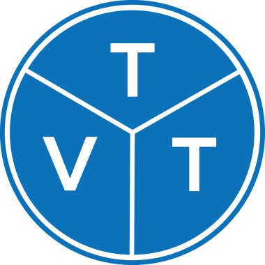 Beyaz arka planda TVT harf logosu tasarımı. TVT yaratıcı harf logosu konsepti. TVT harf tasarımı.