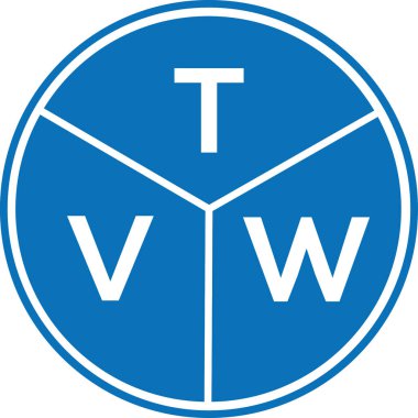 Beyaz arka planda TVW harf logosu tasarımı. TVW yaratıcı harflerin baş harfleri logo kavramı. TVW harf tasarımı.