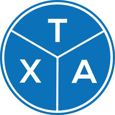 Beyaz arka planda TXA harf logosu tasarımı. TXA yaratıcı harf logosu konsepti. TXA harf tasarımı.