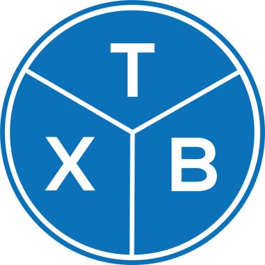 Beyaz arkaplanda TXB harf logosu tasarımı. TXB yaratıcı harflerin baş harfleri logo kavramı. TXB harf tasarımı.