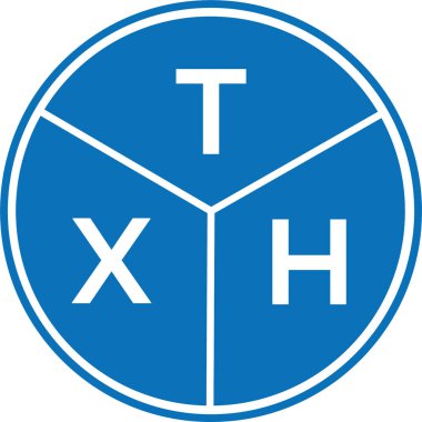 Beyaz arkaplanda TXH harf logosu tasarımı. TXH yaratıcı harflerin baş harfleri logo kavramı. TXH harf tasarımı.
