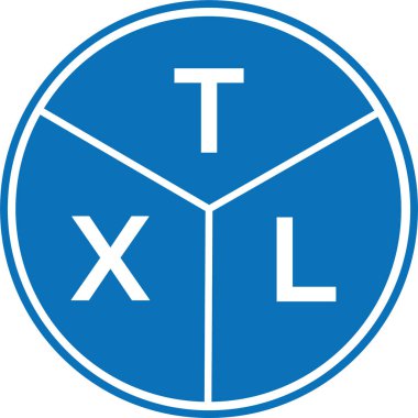 Beyaz arkaplanda TXL harf logosu tasarımı. TXL yaratıcı harflerin baş harfleri logo kavramı. TXL harf tasarımı.