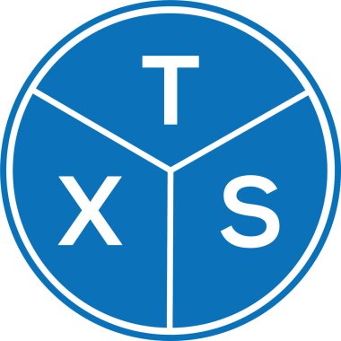 Beyaz arkaplanda TXS harf logosu tasarımı. TXS yaratıcı harf logosu konsepti. TXS harf tasarımı.