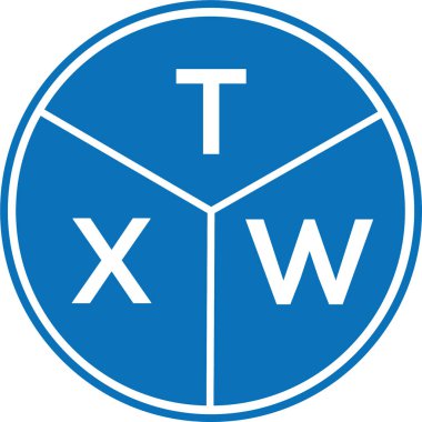 Beyaz arkaplanda TXW harf logosu tasarımı. TXW yaratıcı harflerin baş harfleri logo kavramı. TXW harf tasarımı.