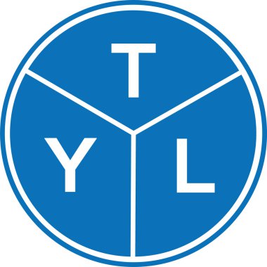 Beyaz arkaplanda TYL harf logosu tasarımı. TYL yaratıcı harflerin baş harfleri logo kavramı. TYL harf tasarımı.