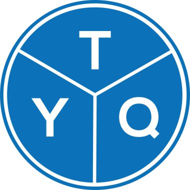 Beyaz arka planda TYQ harf logosu tasarımı. TYQ yaratıcı harflerin baş harfleri logo kavramı. TYQ harf tasarımı.