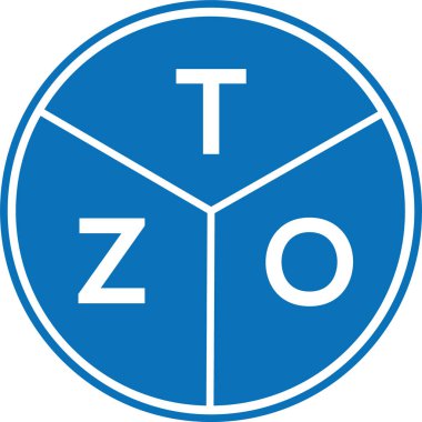 Beyaz arka planda TZO harf logosu tasarımı. TZO yaratıcı harflerin baş harfleri logo kavramı. TZO harf tasarımı.