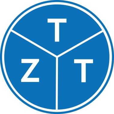 Beyaz arkaplanda TZT harf logosu tasarımı. TZT yaratıcı harf logosu konsepti. TZT harf tasarımı.