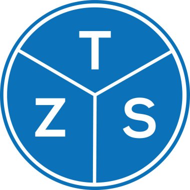 Beyaz arkaplanda TZS harf logosu tasarımı. TZS yaratıcı harf logosu konsepti. TZS harf tasarımı.