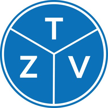 Beyaz arkaplanda TZV harf logosu tasarımı. TZV yaratıcı harf logosu konsepti. TZV harf tasarımı.
