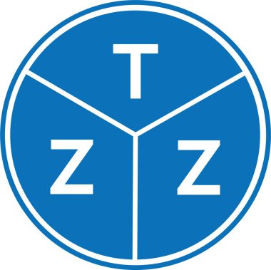 Beyaz arkaplanda TZZ harf logosu tasarımı. TZZ yaratıcı harf logosu konsepti. TZZ harf tasarımı.